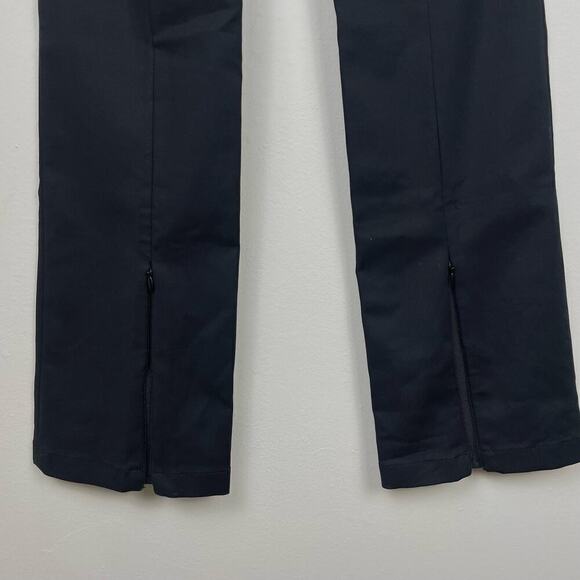 COS black high rise trouser elastic waistband straight leg zipper ankle size 4 - Picture 5 of 7